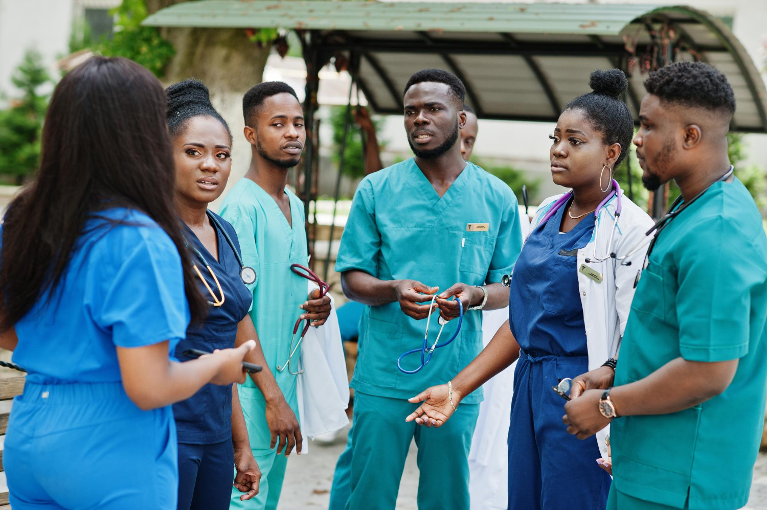 group-of-african-medical-students-posed-outdoor